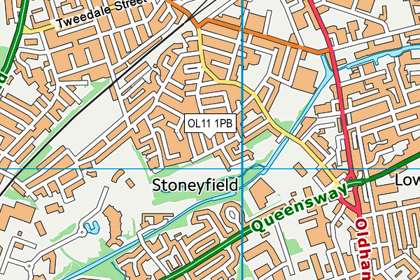 OL11 1PB map - OS VectorMap District (Ordnance Survey)