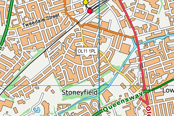 OL11 1PL map - OS VectorMap District (Ordnance Survey)