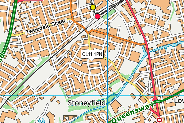 OL11 1PN map - OS VectorMap District (Ordnance Survey)