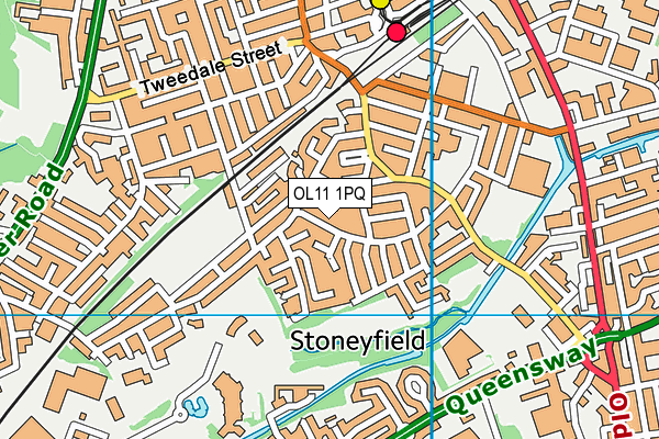 OL11 1PQ map - OS VectorMap District (Ordnance Survey)