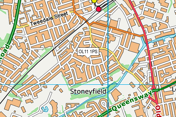 OL11 1PS map - OS VectorMap District (Ordnance Survey)