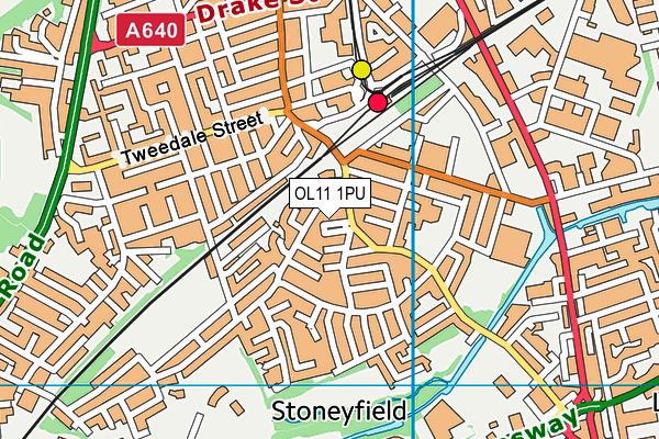 OL11 1PU map - OS VectorMap District (Ordnance Survey)