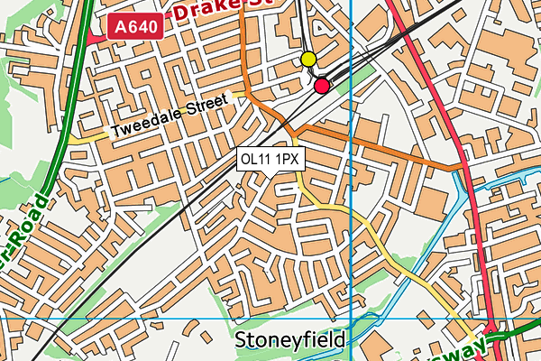 OL11 1PX map - OS VectorMap District (Ordnance Survey)