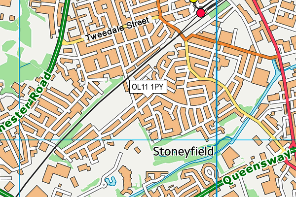 OL11 1PY map - OS VectorMap District (Ordnance Survey)