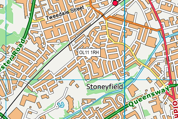 OL11 1RH map - OS VectorMap District (Ordnance Survey)