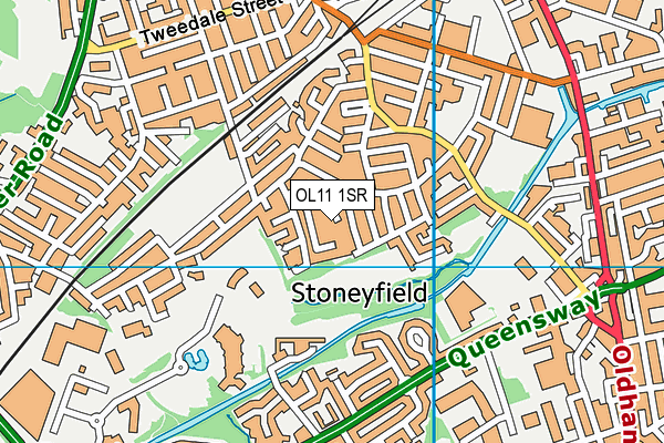 OL11 1SR map - OS VectorMap District (Ordnance Survey)