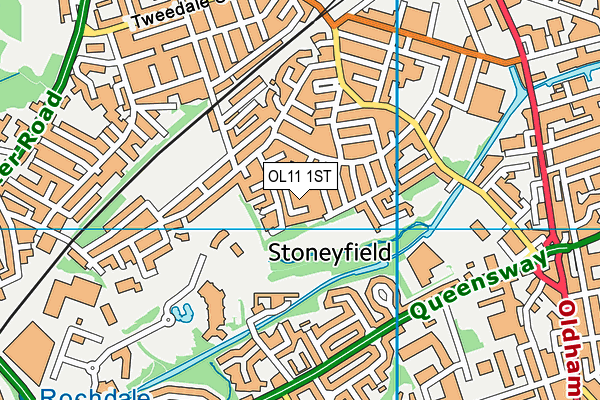 OL11 1ST map - OS VectorMap District (Ordnance Survey)