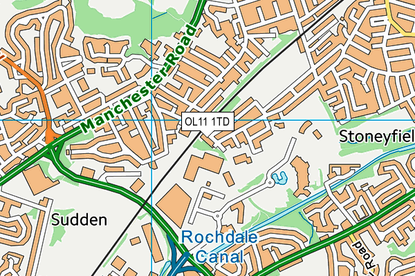 OL11 1TD map - OS VectorMap District (Ordnance Survey)