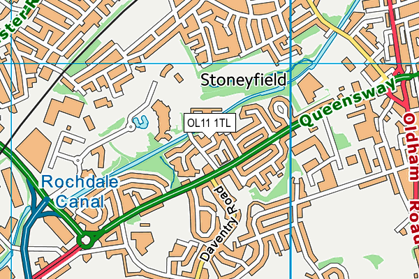 OL11 1TL map - OS VectorMap District (Ordnance Survey)