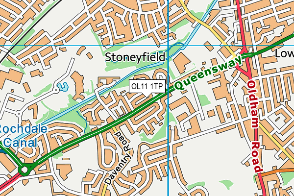 OL11 1TP map - OS VectorMap District (Ordnance Survey)