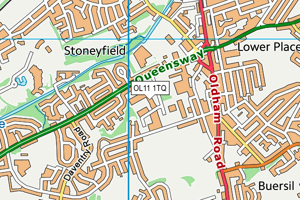 OL11 1TQ map - OS VectorMap District (Ordnance Survey)