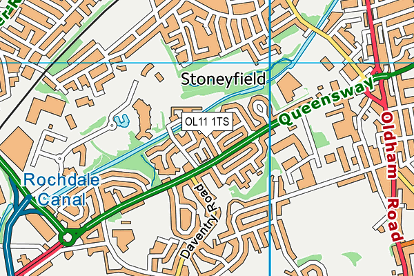 OL11 1TS map - OS VectorMap District (Ordnance Survey)