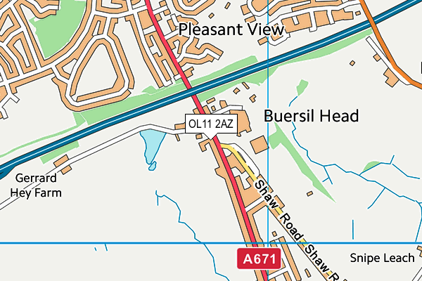 OL11 2AZ map - OS VectorMap District (Ordnance Survey)