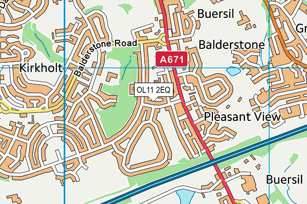 OL11 2EQ map - OS VectorMap District (Ordnance Survey)