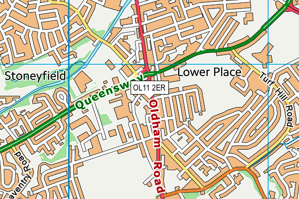 OL11 2ER map - OS VectorMap District (Ordnance Survey)