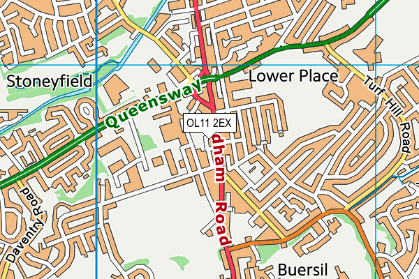 OL11 2EX map - OS VectorMap District (Ordnance Survey)