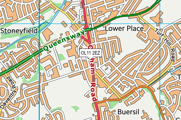 OL11 2EZ map - OS VectorMap District (Ordnance Survey)