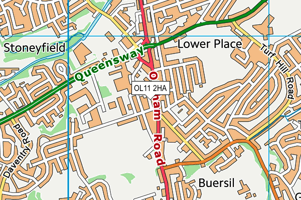 OL11 2HA map - OS VectorMap District (Ordnance Survey)