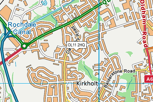 OL11 2HQ map - OS VectorMap District (Ordnance Survey)