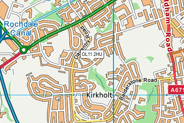 OL11 2HU map - OS VectorMap District (Ordnance Survey)