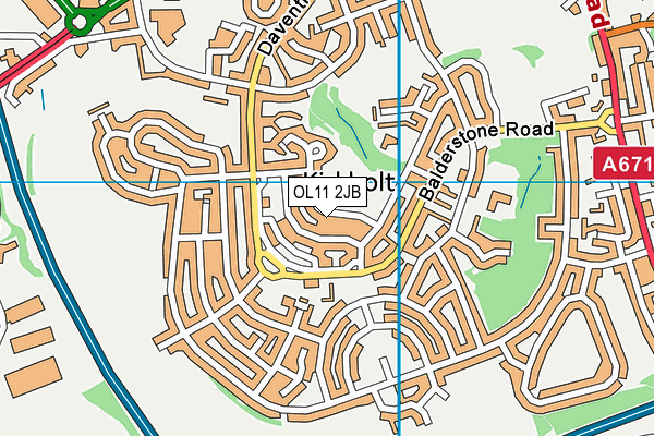OL11 2JB map - OS VectorMap District (Ordnance Survey)
