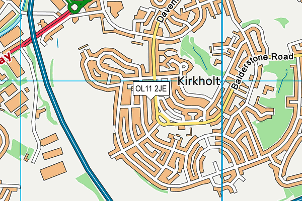 OL11 2JE map - OS VectorMap District (Ordnance Survey)