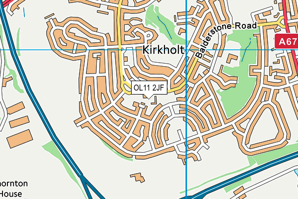 OL11 2JF map - OS VectorMap District (Ordnance Survey)