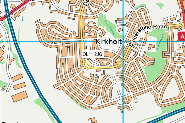 OL11 2JG map - OS VectorMap District (Ordnance Survey)