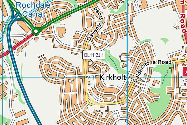 OL11 2JH map - OS VectorMap District (Ordnance Survey)