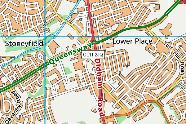 OL11 2JQ map - OS VectorMap District (Ordnance Survey)