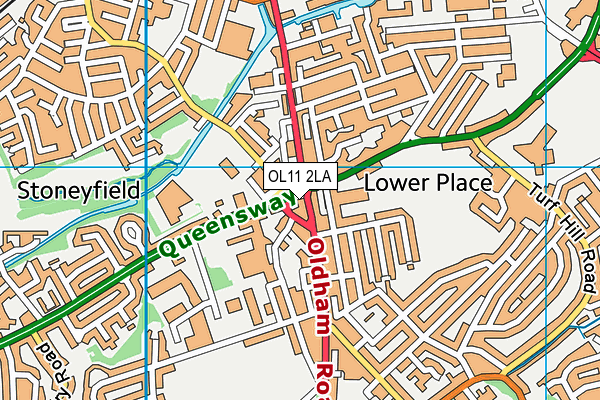 OL11 2LA map - OS VectorMap District (Ordnance Survey)