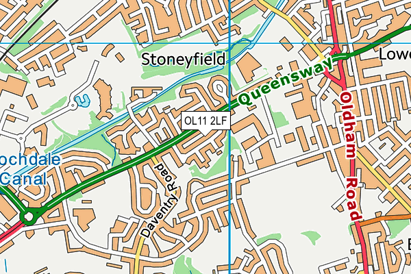 OL11 2LF map - OS VectorMap District (Ordnance Survey)