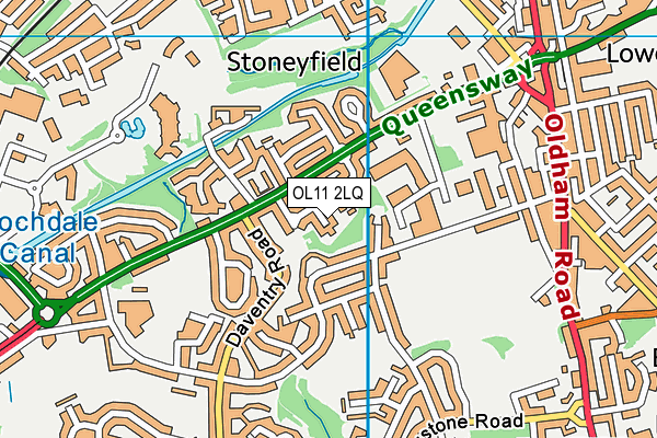 OL11 2LQ map - OS VectorMap District (Ordnance Survey)
