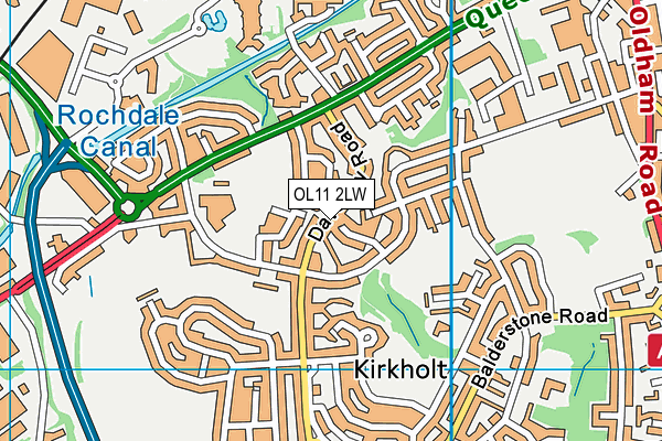 OL11 2LW map - OS VectorMap District (Ordnance Survey)