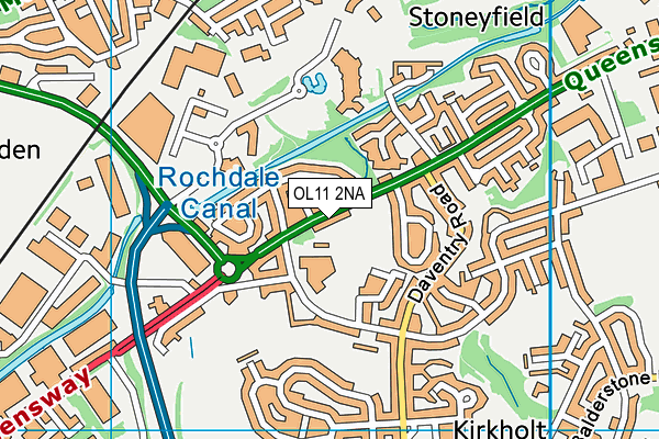 OL11 2NA map - OS VectorMap District (Ordnance Survey)