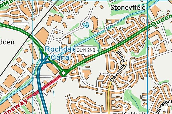 OL11 2NB map - OS VectorMap District (Ordnance Survey)