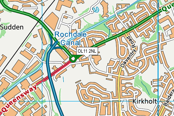 OL11 2NL map - OS VectorMap District (Ordnance Survey)