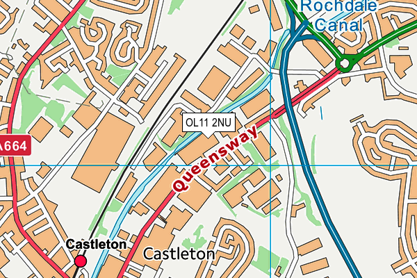 OL11 2NU map - OS VectorMap District (Ordnance Survey)