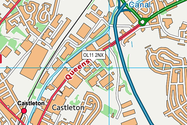 OL11 2NX map - OS VectorMap District (Ordnance Survey)