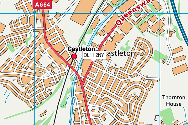 OL11 2NY map - OS VectorMap District (Ordnance Survey)