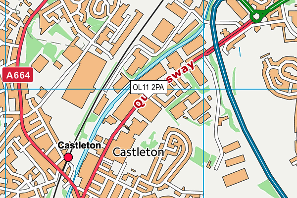 OL11 2PA map - OS VectorMap District (Ordnance Survey)