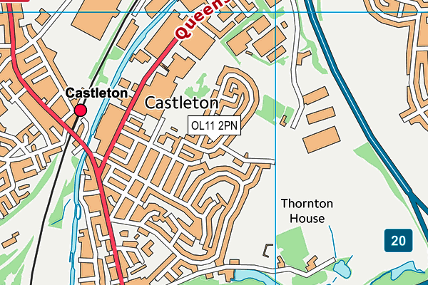 OL11 2PN map - OS VectorMap District (Ordnance Survey)