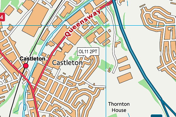 OL11 2PT map - OS VectorMap District (Ordnance Survey)