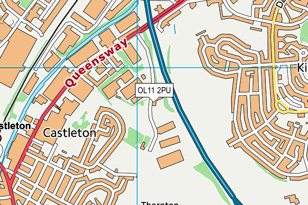 OL11 2PU map - OS VectorMap District (Ordnance Survey)