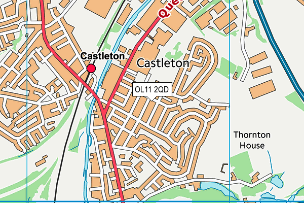 Castleton Primary School map (OL11 2QD) - OS VectorMap District (Ordnance Survey)