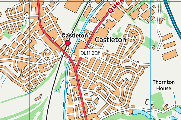 OL11 2QF map - OS VectorMap District (Ordnance Survey)