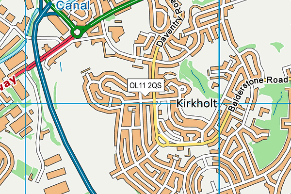 OL11 2QS map - OS VectorMap District (Ordnance Survey)