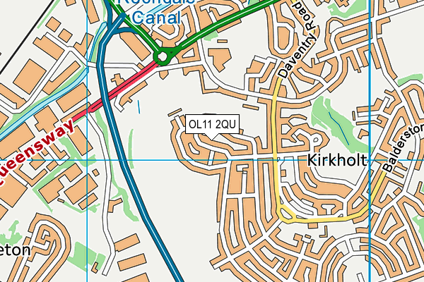 OL11 2QU map - OS VectorMap District (Ordnance Survey)