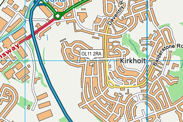 OL11 2RA map - OS VectorMap District (Ordnance Survey)