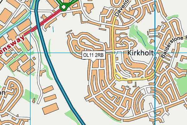 OL11 2RB map - OS VectorMap District (Ordnance Survey)